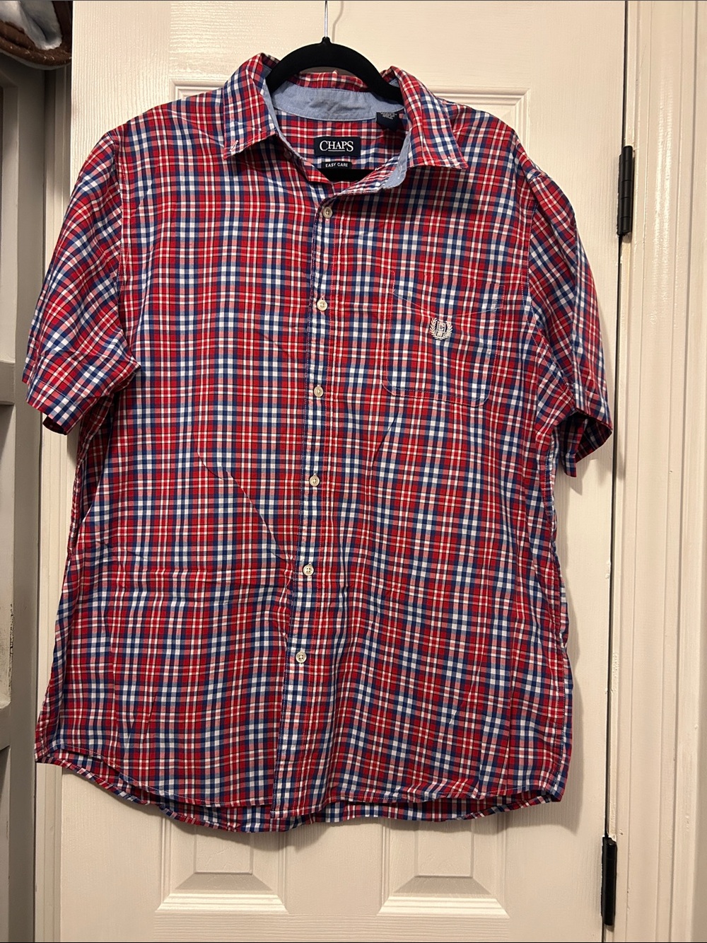 Chaps Men’s Plaid Short-Sleeve Button-Up Shirt